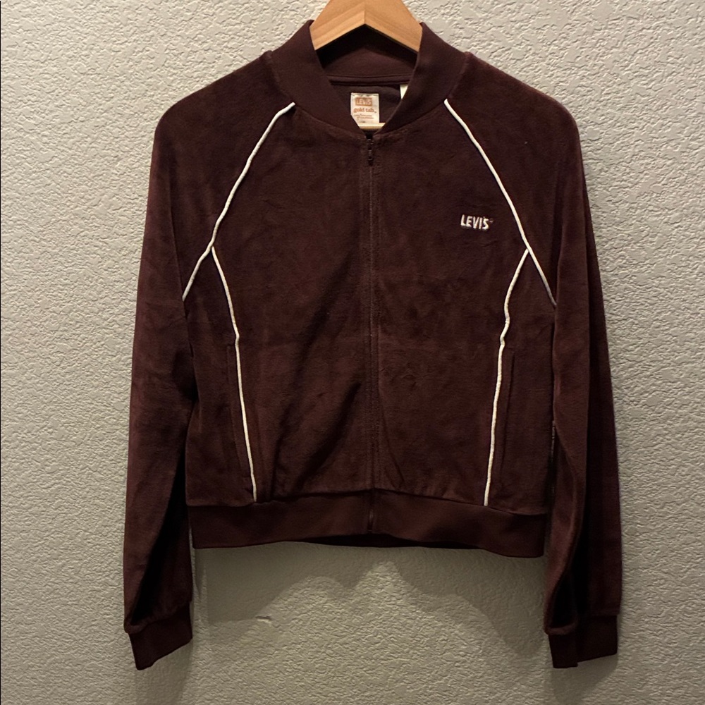 NWT Levi's Gold Tab crop velour jacket
